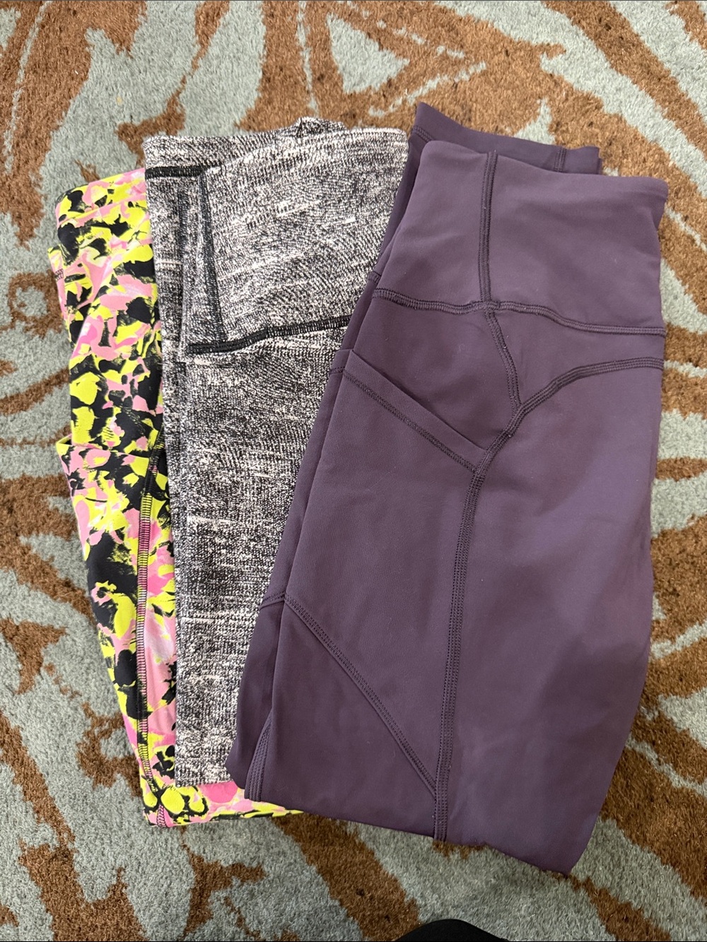 lululemon athletica Plum High-Rise Leggings with Multi & Heathered Accents